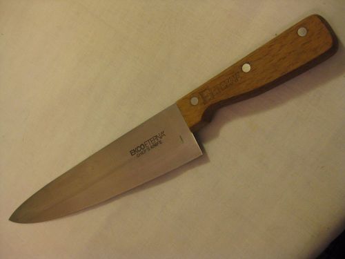 Vintage Lg Heavy Ekco Eterna Chef&#039;s Knife- 10&#034; Blade, Wood Handle,