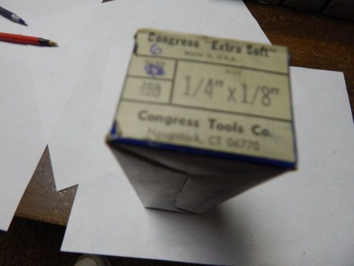 Congress &#034;Extra Soft &#034; 1/4&#034; x 1/8&#034; x 6&#034; 320 Grit Polishing Stones lot of 6 Pcs