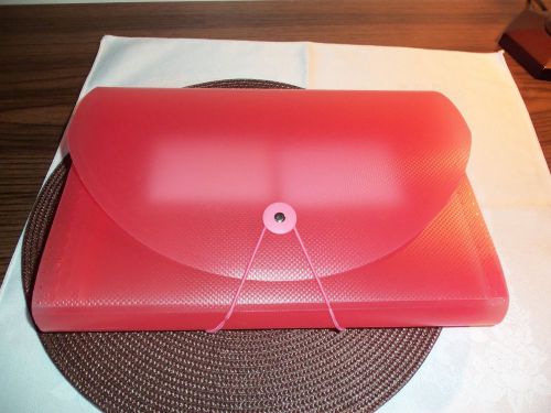Great Better Office Products Coral Plastic 7 Section Expandable File-Mint!