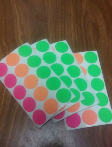 17 sheets of 15 blank neon colored yard sale/price stickers. No original package