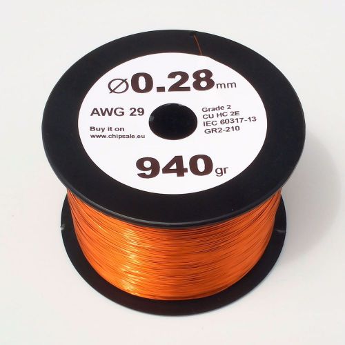 0.28 mm 29 AWG Gauge 940 grams ~1560m Enamelled Copper Magnet Enameled Wire Coil