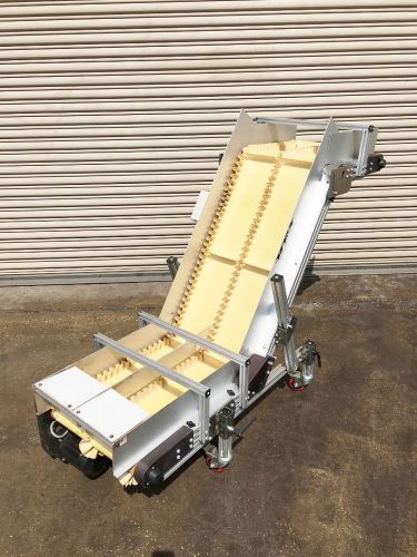 ‘Z’ Style 16” x 72” Long Cleated Incline Food Conveyor, Conveying