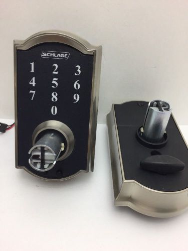 Schlage touch camelot lock with accent lever (satin nickel) fe695 cam 619 acc for sale