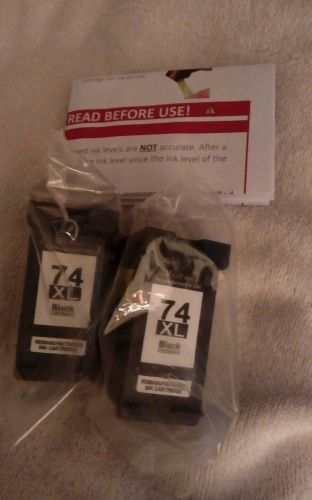 LOT OF TWO Valuetoner Remanufactured Ink Cartridge Replacement For HP 74XL BLACK