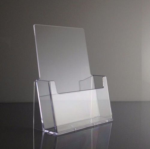 10 Clear Acrylic Half Page Brochure Display Stands wholesale FREE US SHIPPING