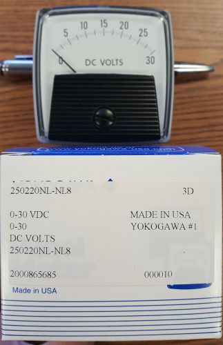 Yokogawa 250220NLNL Analog Panel Meter 0-30 VDC