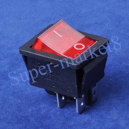 4*ROCKER SWITCH PUSHBUTTON RED ILLUMINATE ON-OFF 102N