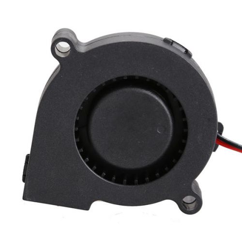 Black Brushless DC Cooling Blower Fan 2 Wires 5015S 12V 0.12A A 50x15 mm WF