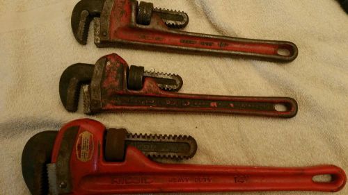 lot of 3 ridgid pipe wrenches