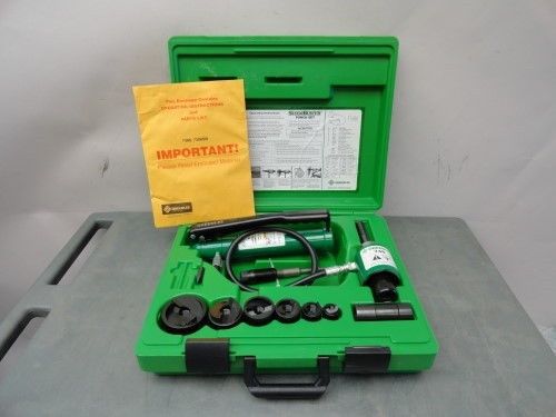New greenlee 7306sb slug buster ram knockout &amp; hand pump hydraulic driver punch for sale