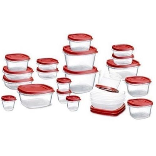 New rubbermaid easy find lids food container used for food, 42-piece set, red for sale