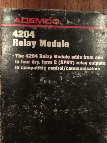 4204 Honeywell Ademco Relay Module !! FREE SHIPPING - New Item Old Stock !!