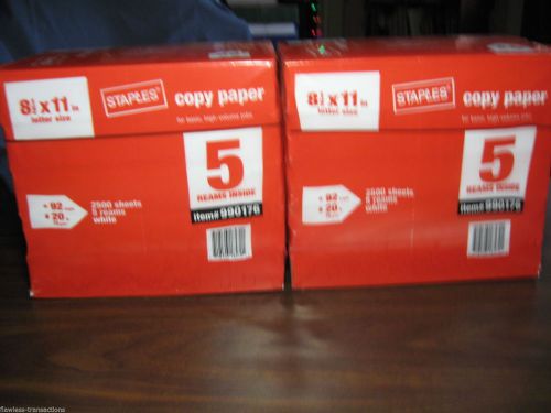 BRAND NEW (4) CASES OF STAPLES  8.5 &#034; x 11&#034; Copy Paper