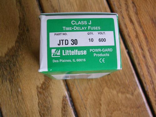 Box of ten little fuse jtd 30 600v 30a fuses usa for sale