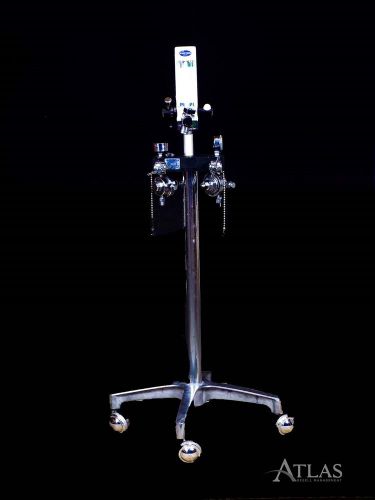Porter mxr 3000 dental nitrous oxide flowmeter w/ mobile stand &amp; 4-tank yoke for sale