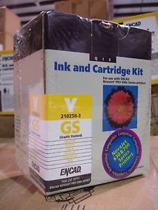 Encad 210258-3 yellow GS ink &amp; catridge kit for Novajet Pro600e, 630, 700 series