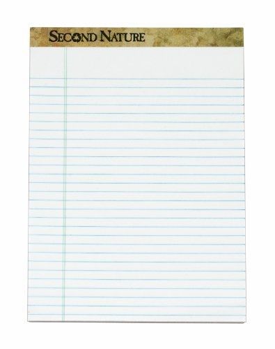 TOPS Second Nature 100% Recycled 20 lb. Legal Pad, 8-1/2 x 11-3/4 Inches,