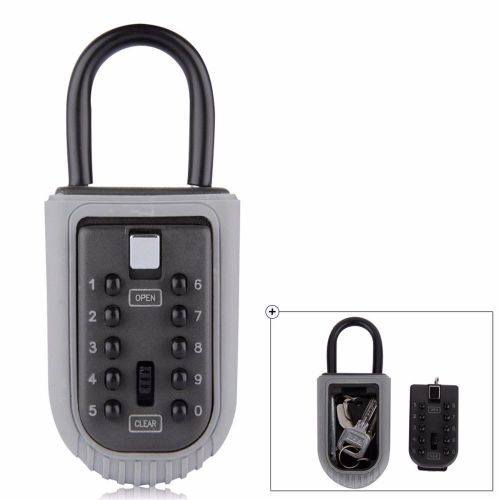 10-Num Portable Combination Push Button Key Safe Padlock Secure Outdoor Lock Box