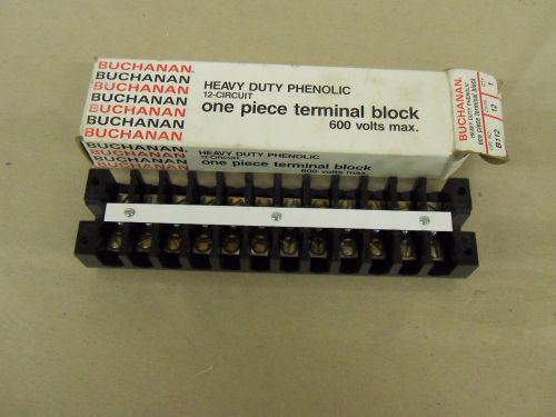 ***new*** buchanan heavy duty b112 one piece 12 circuit terminal block for sale