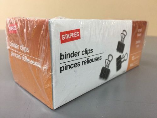 Staples® Small Metal Binder Clips Bulk Pack, Black, 3/4&#034; Size with 3/8&#034; Capacity