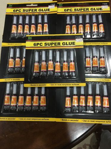 8 Packs Smart Value Super Glue 6 Piece New Total 48 Tubes
