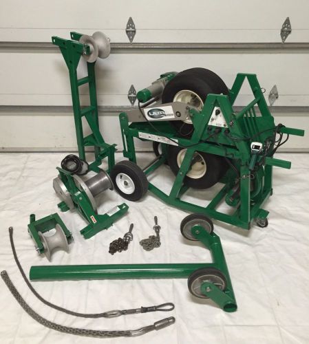 *greenlee* double tugger set! 6810 ultra tugger and 640 cable tugger with extras for sale