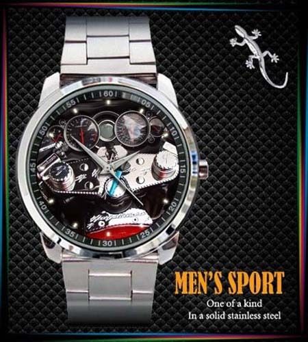 4 New Suzuki Hayabusa Speedometer Motorcycle Mens Design On Sport Metal Watch