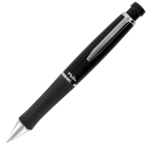 PAPER MATE PhD RETRACTABLE BALLPOINT PEN / Medium Point / 1.0mm /  BLACK BARREL