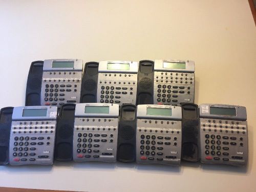 LOT OF 7.   NEC Dterm 80 DTH-16D-2(BK)TEL Phone - For parts/repairs