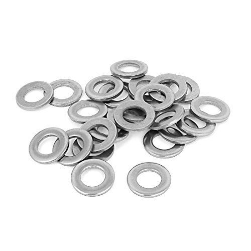 uxcell Silver Tone 316 Stainless Steel Flat Washer 1/2-inch 25pcs for Screws