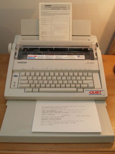 EUC BROTHER AX-400 ELECTRONIC TYPEWRITER with Manual and Cover Tested!