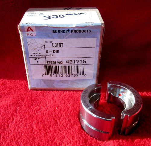 New In Box Burndy U31RT Crimping Die - Index 18 Red - Free Priority Shipping