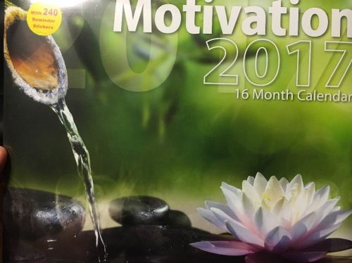 Calendar 2017 Motivation With 240 Reminder Stickers, New!