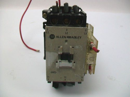 Allen-Bradley 100-A45N*3 Contactor 45A w/ 195-GA10 Contact Block
