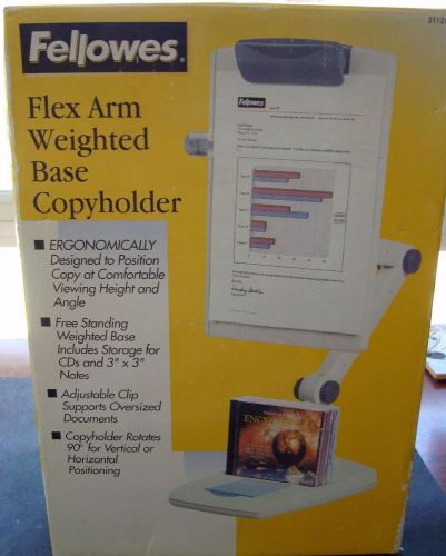 FELLOWES FLEX ARM WEIGHTED BASE COPYHOLDER 21128