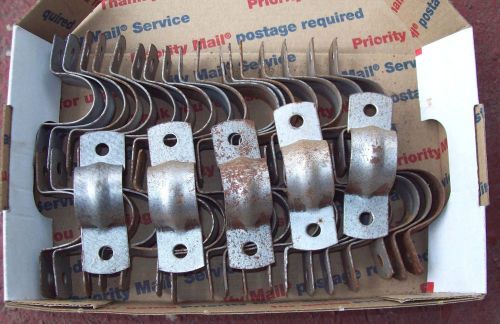 New old stock galv 3/4&#034; emt metal pipe strap (2-hole) x 40 pcs  rigid conduit for sale