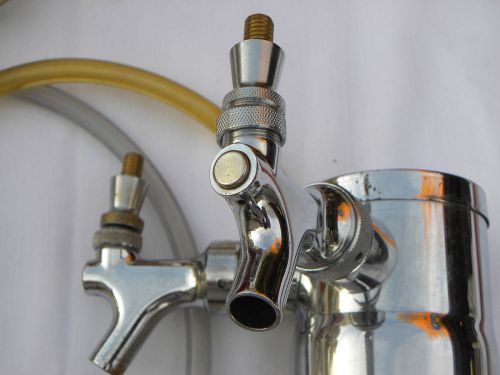 Double-Tap-chrome-Draft-Beer-Tower-faucets-couplers-&amp; Co2 valves!
