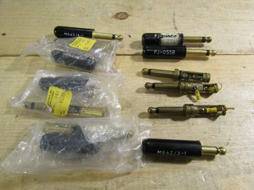 Switchcraft 1/4&#034; audio jack plug connector m642/4-1 pj-055b m642/3-1 lot 10 for sale