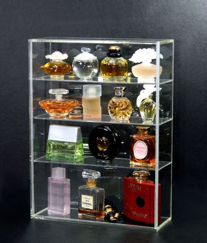 Acrylic countertop display case 10 x 4.5 x 16.5 with hinged door and key lock for sale