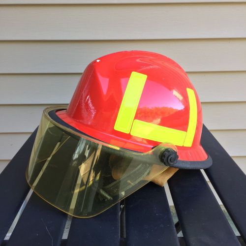 Cairns Red Firefighter Helmet Model # 660CN W/ Visor Size Reg 6.5-8 MK 2
