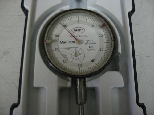 MAHR- DIAL INDICATOR TYPE 810S-(0.01MM/INCREMENT, +/- 10 MM RANGE INCLUDES CASE
