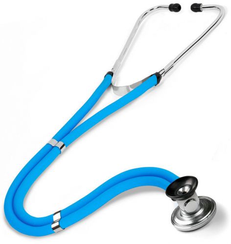 Stethoscope sprague rappaport neon blue dual tube 122 prestige medical 30&#034; new for sale