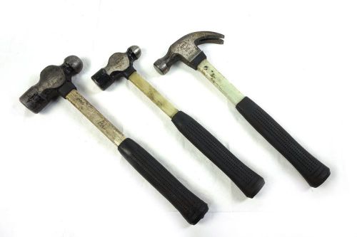 Set of 3 nupla clasicc 16 &amp; 32 oz m-16 m-32 ball pein hammers c-16 claw hammer for sale