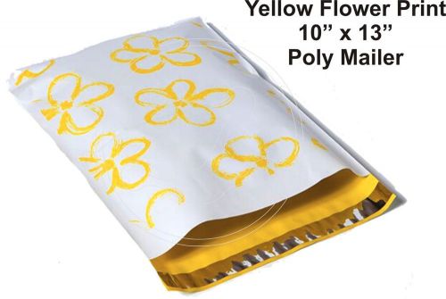 (40) yellow flower 10 x 13 poly mailers self sealing envelopes bags color for sale