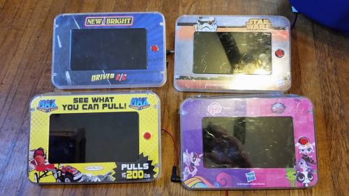 LOT OF 4 WALMART DEMO VIDEO ATTRACK KIOSKS - STAR WARS MY LITTLE PONY AND MORE