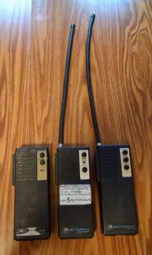 Lot of 3 vintage motorola portable handi-com low band vhf walkie talkie radio for sale