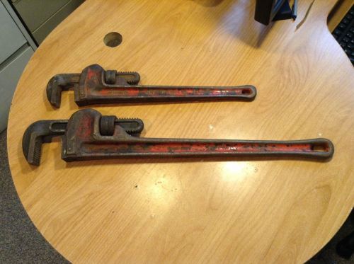 Vintage Ridgid 24&#034;&amp;18&#034; Pipe Wrenches