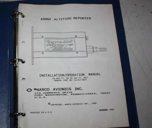 AR-850 Altitude Reporter Installation Manual Avionics