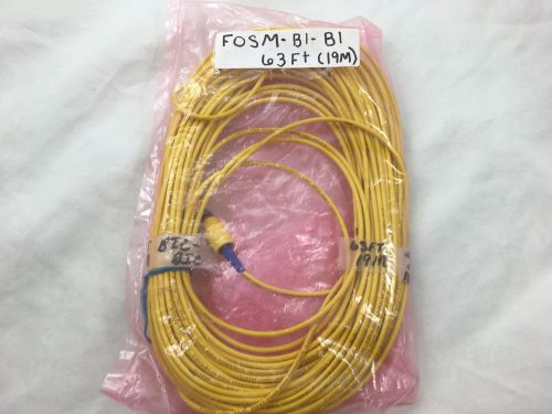 Siecor Yellow Fiber Optical Cable FOSM BI BI 63Ft