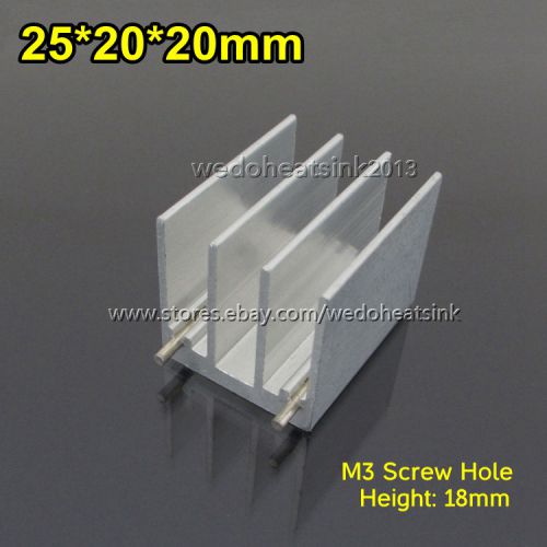 5pcs 25x20x20mm Transistor Heat Sink Aluminum Extrusion Radiator Heatsink